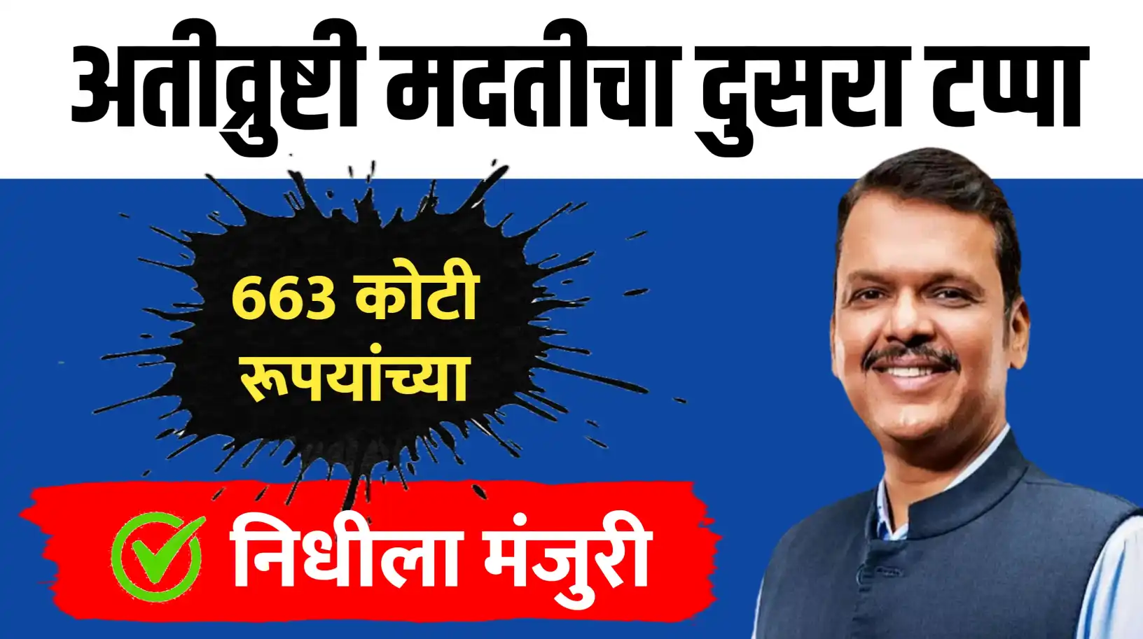 अतीव्रुष्टी मदतीचा दुसरा टप्पा, 663 कोटी मंजूर.. पहा कोनते शेतकरी पात्र